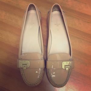 Size 10 nude Cole Haan loafers.